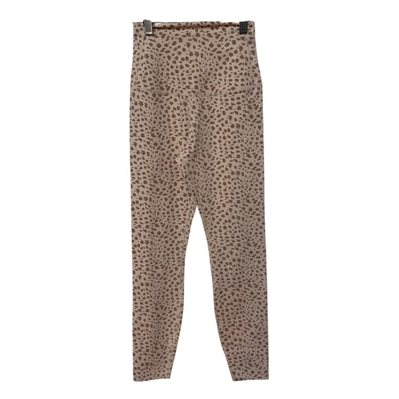 Tavi Active Pants - Tavi Active Womens High Waisted Leopard Print Leggings Tan Brown Size S 7/8 Crop